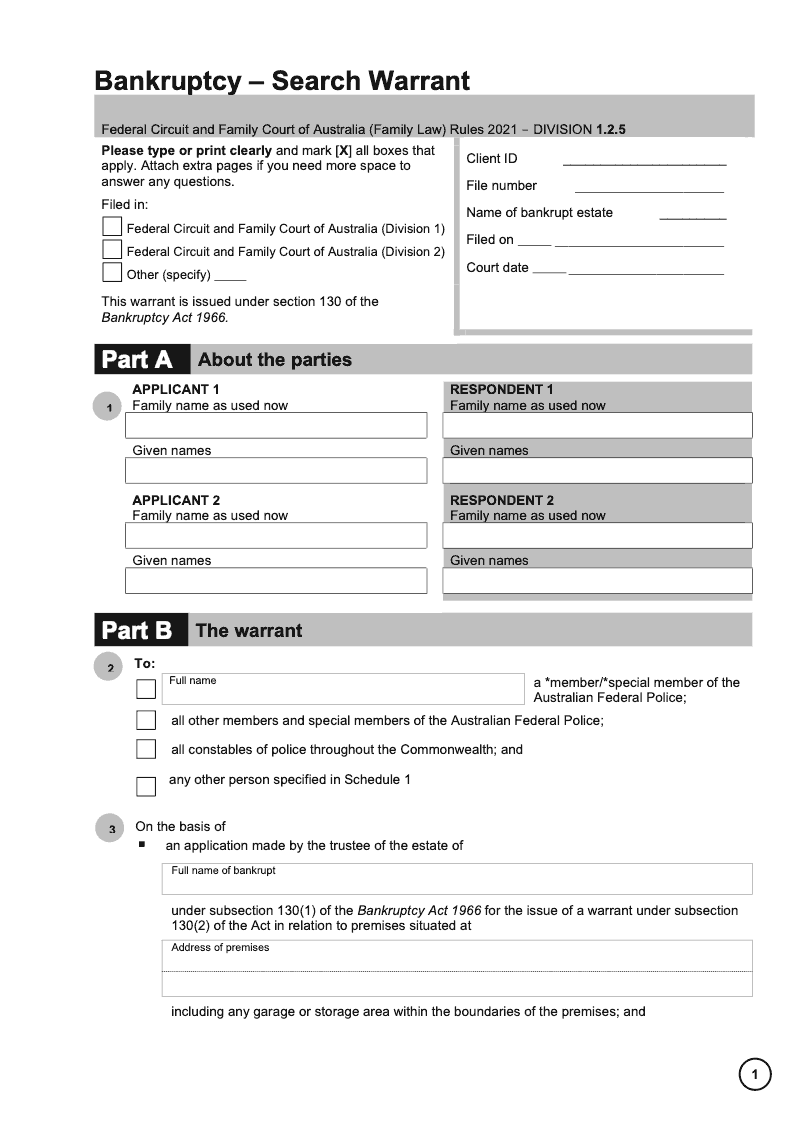 FCFCOA BANK8 Bankruptcy Search Warrant preview